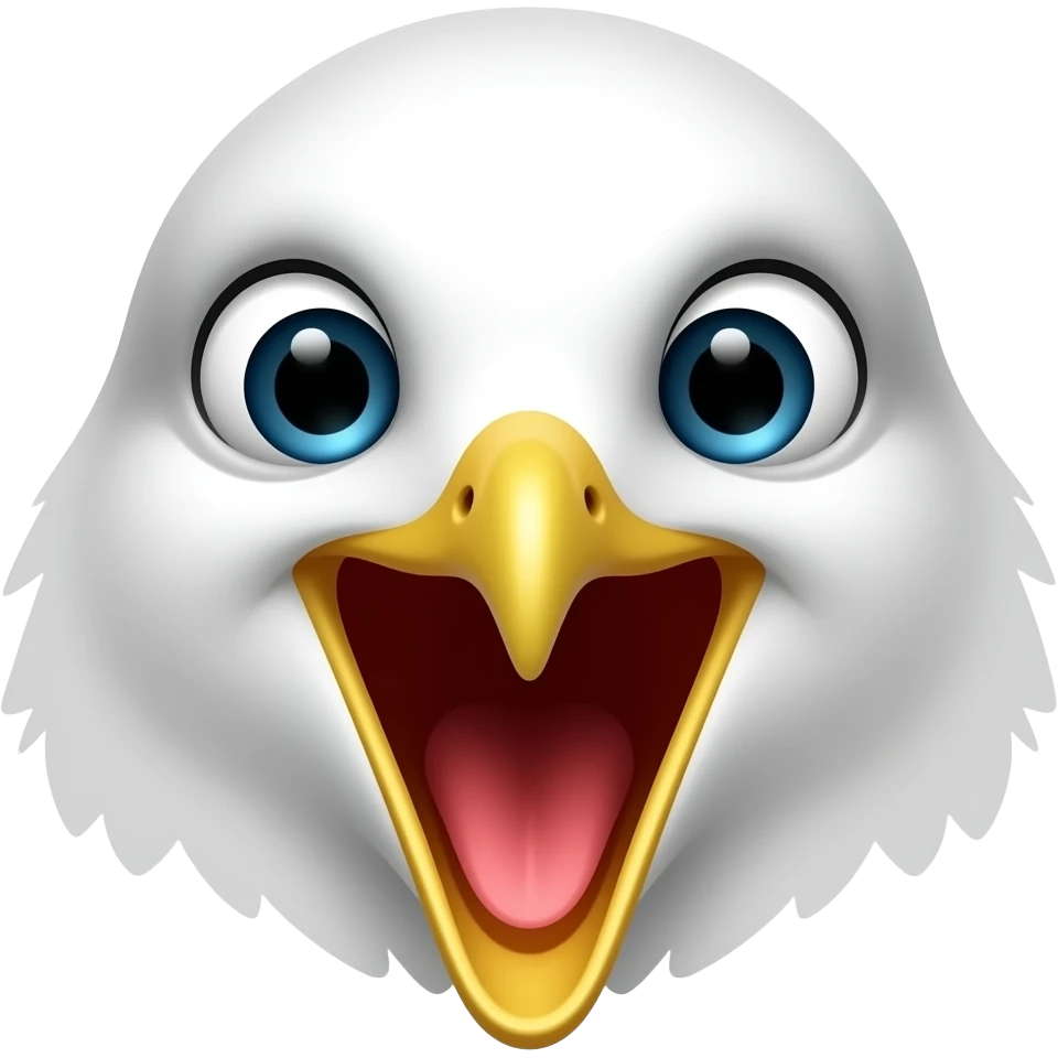 screaming seagull front emoji