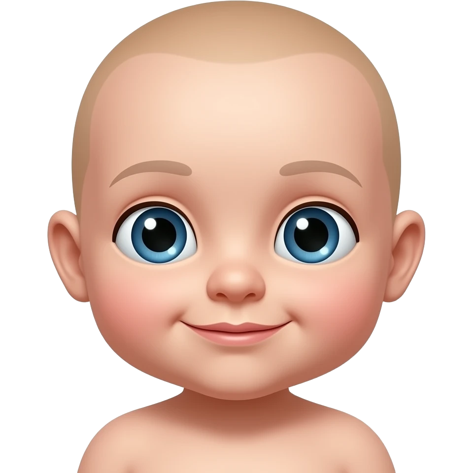 bald white baby with a big ass head emoji