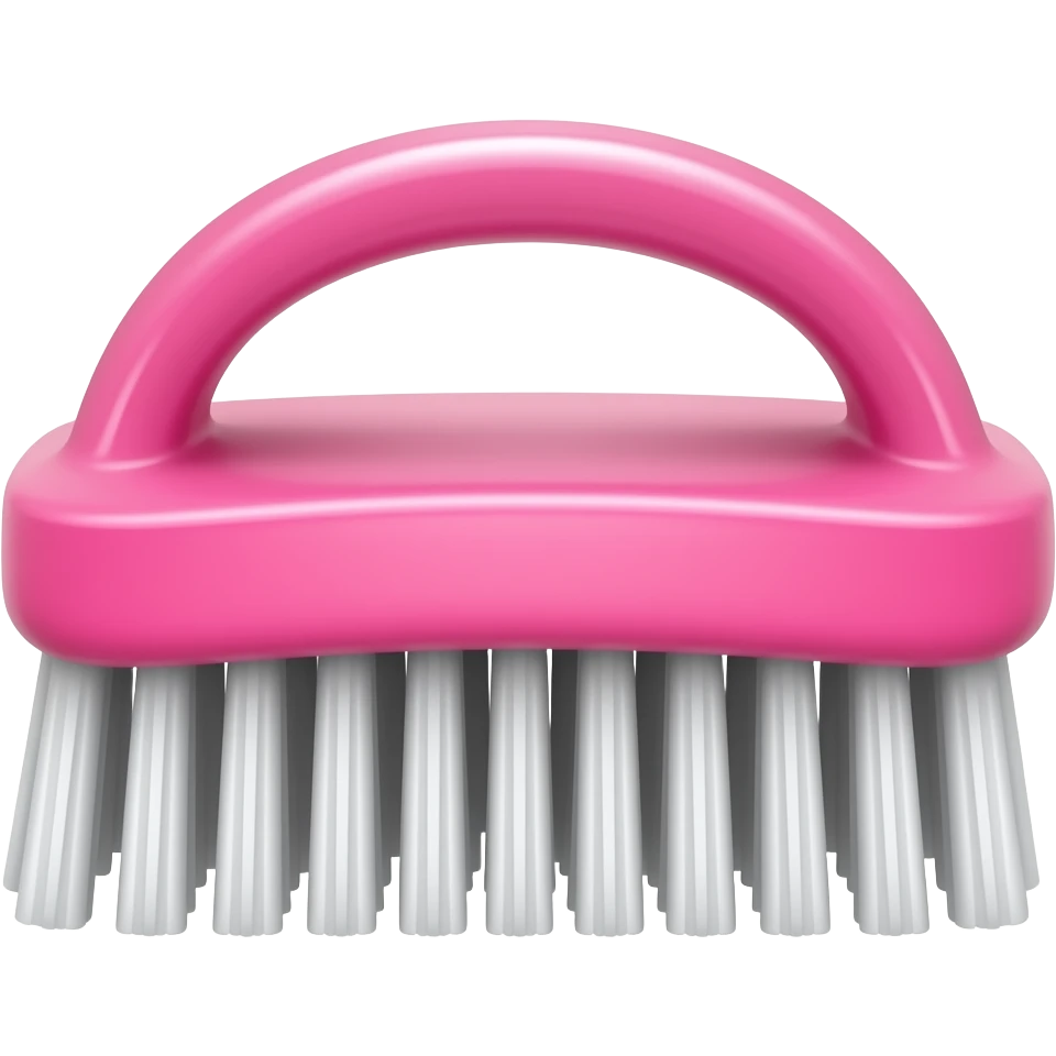 pink cleaning brush emoji