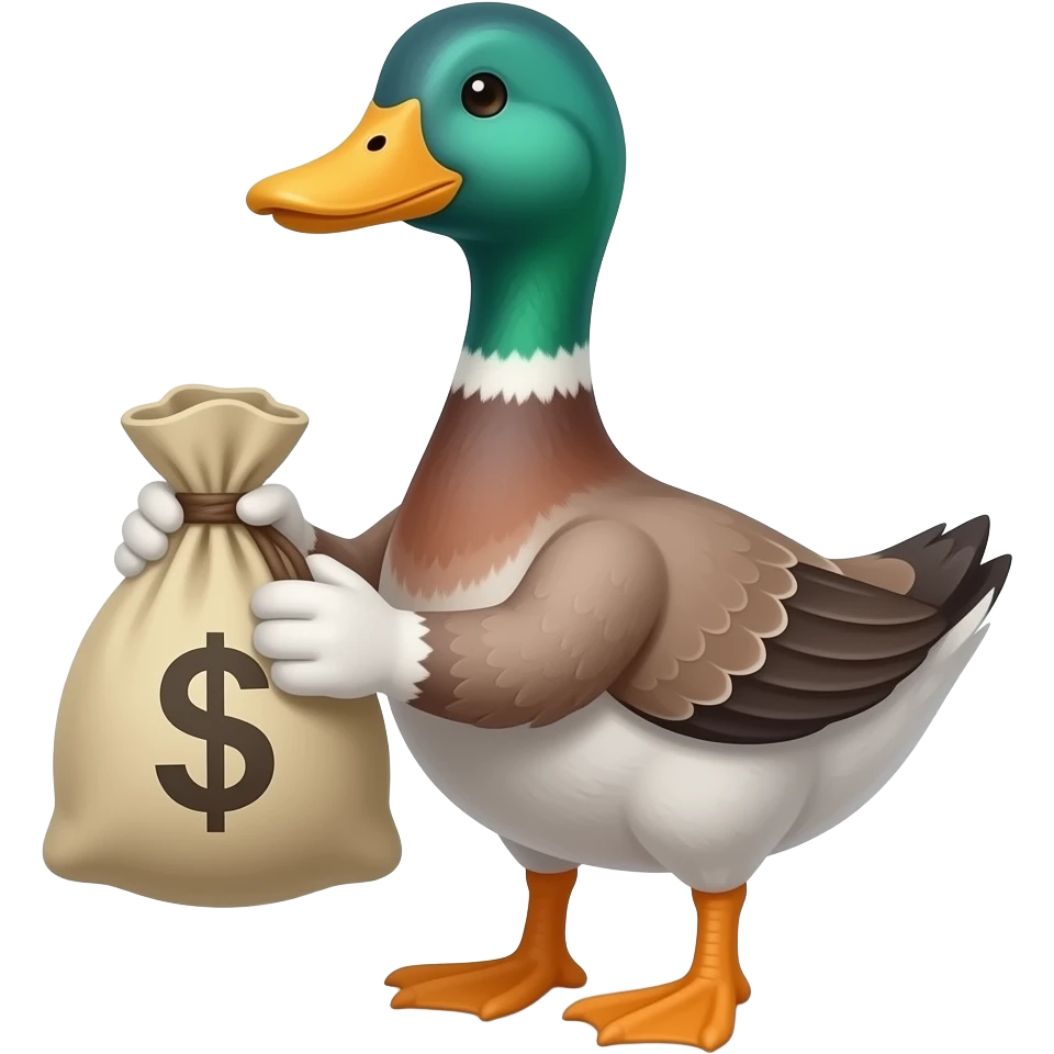 goose with money bag emoji