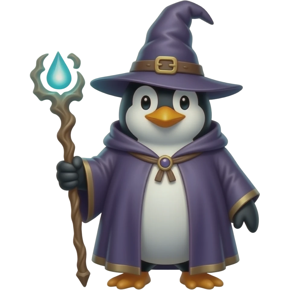 Penguin Wizard emoji