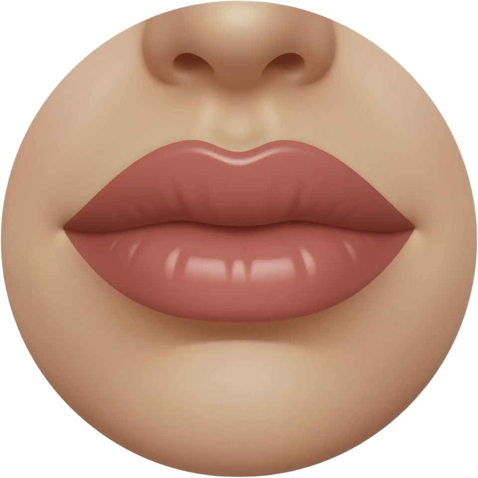 립 볼륨감이 강조되고 빛나는 얼굴 이모지 머리는 없어도돼 emoji