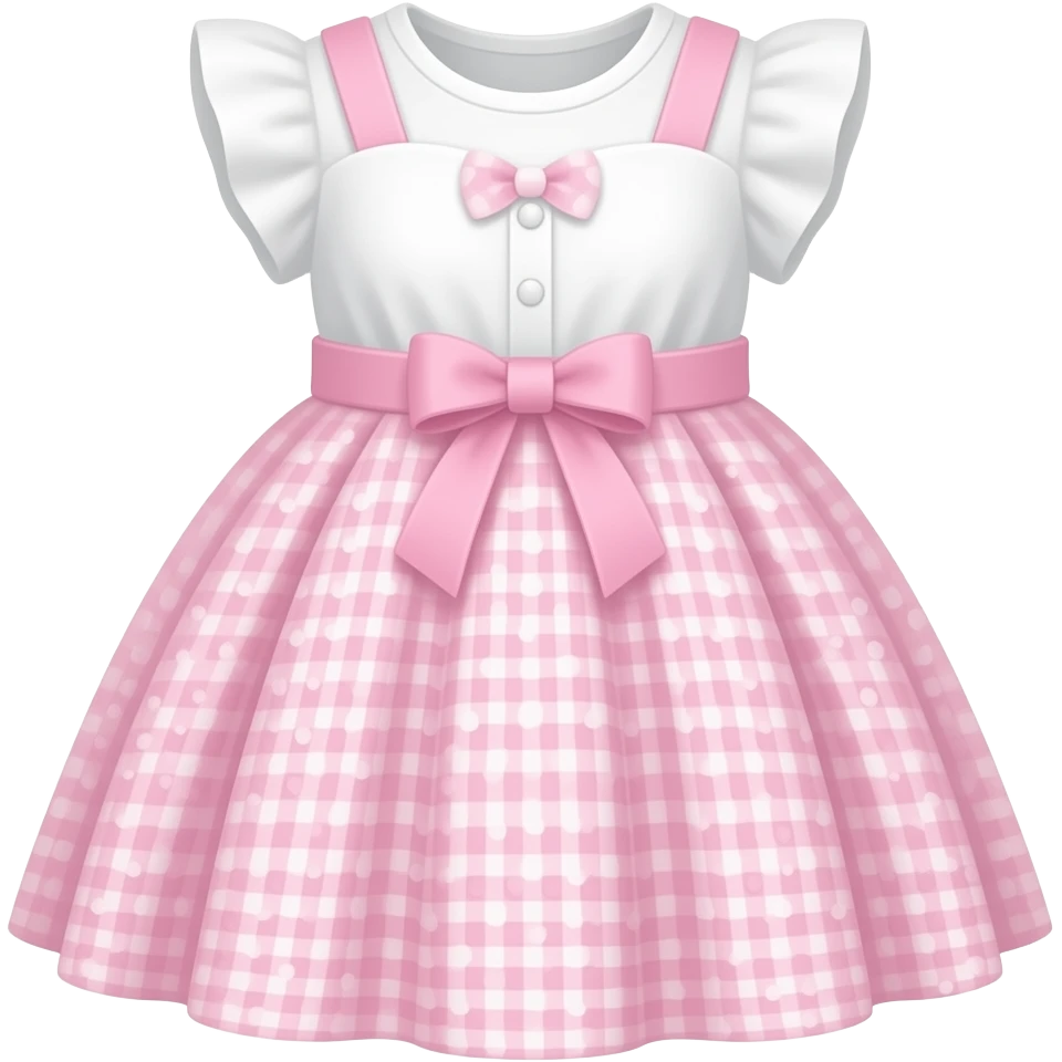 pink and white baby mock dress emoji