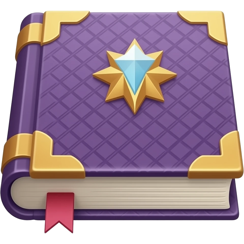 purple spellbook forward facing emoji