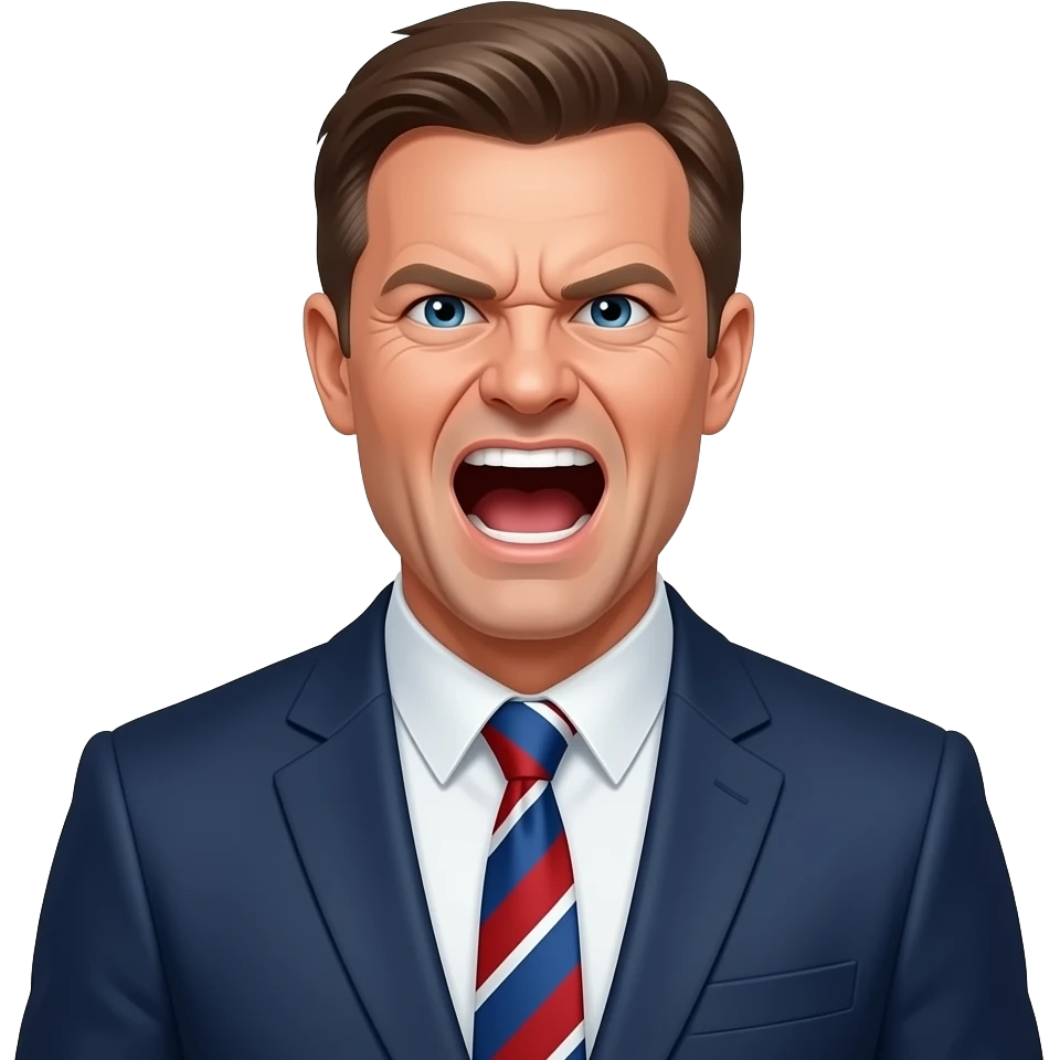 Coach Crusher     Angry football coach screaming motivational insults. biritsh foot style / soccar emoji