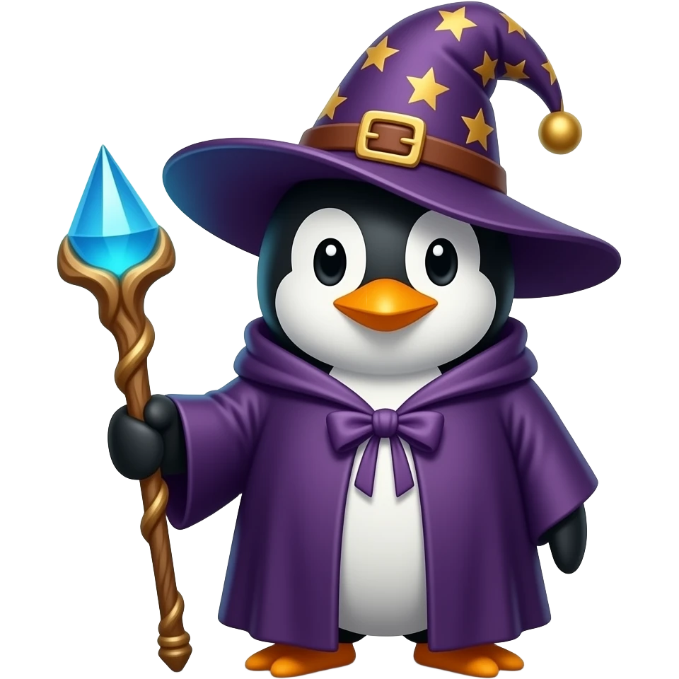Penguin Wizard emoji