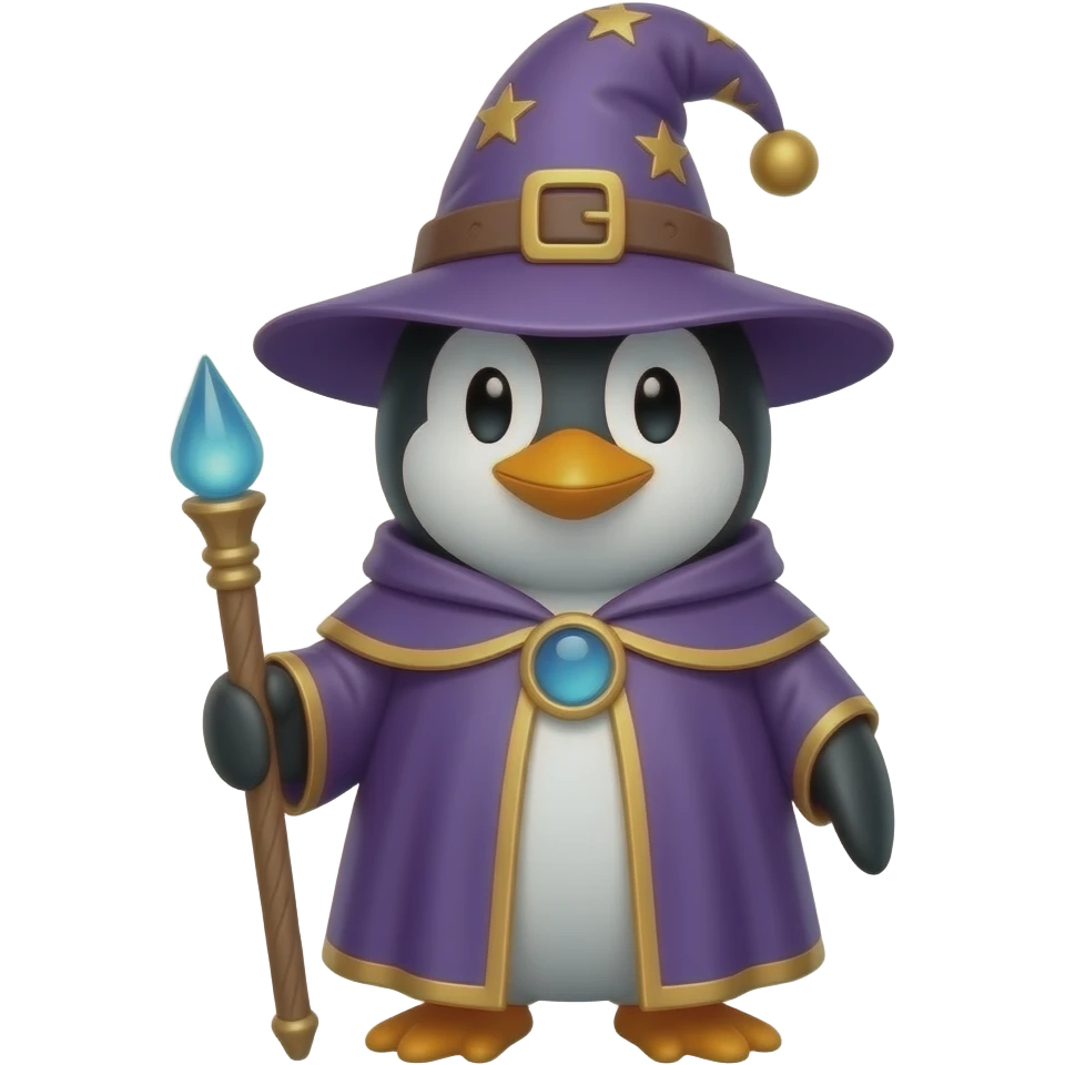 Penguin Wizard emoji