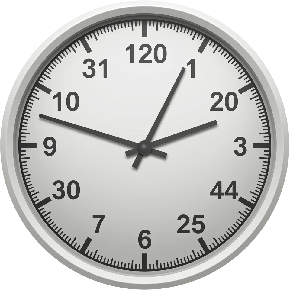 Make a 360-degree scale with the correct numbers; it should start at 0 and go up to 360 emoji