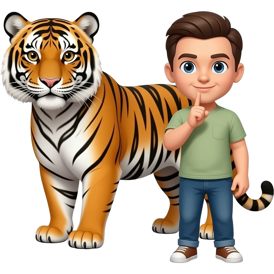TİGER EMOJİ × BE QUİET EMOJİ emoji