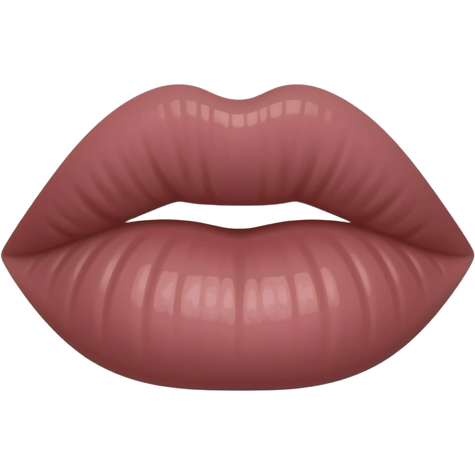 huge mouth of lip filler emoji
