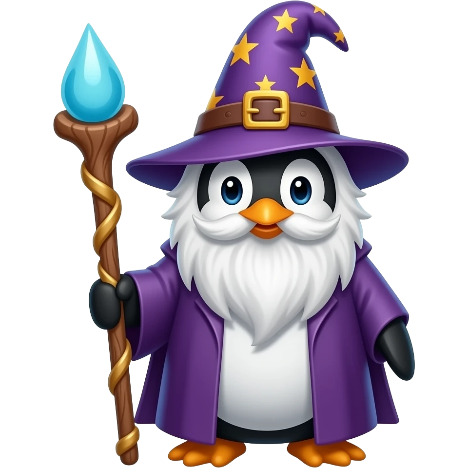 Penguin Wizard emoji