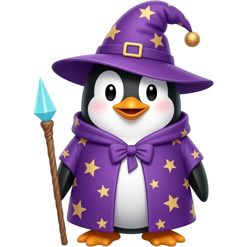 Penguin Wizard emoji