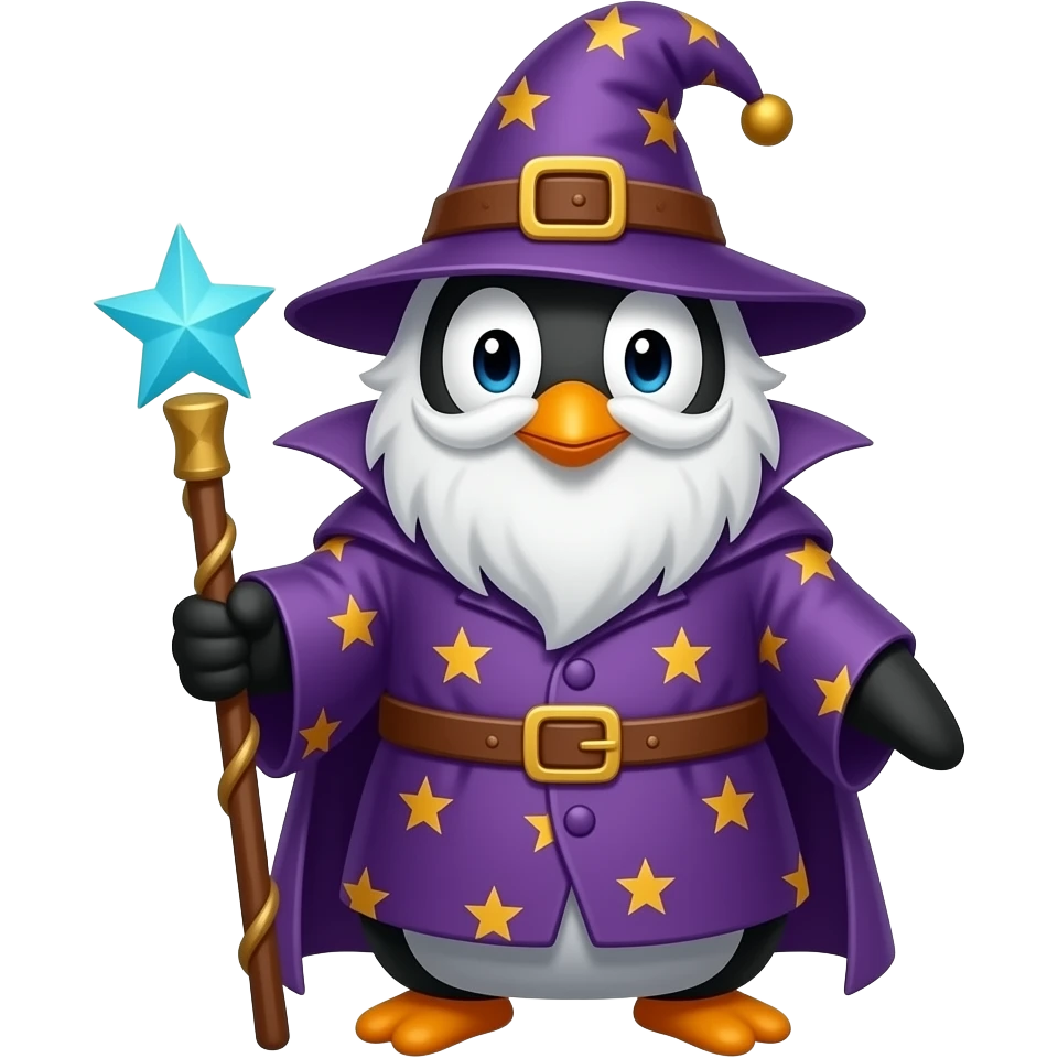 Penguin Wizard emoji
