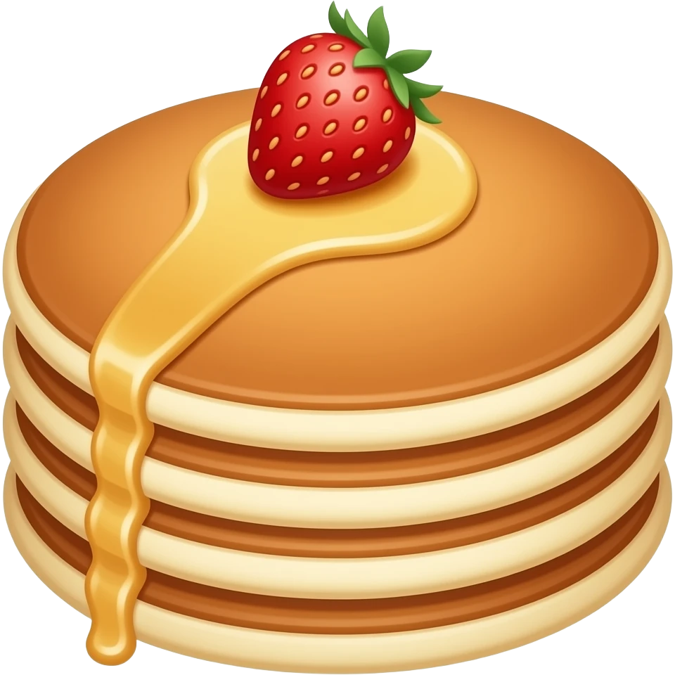 pancake with strawberry and cotto emoji