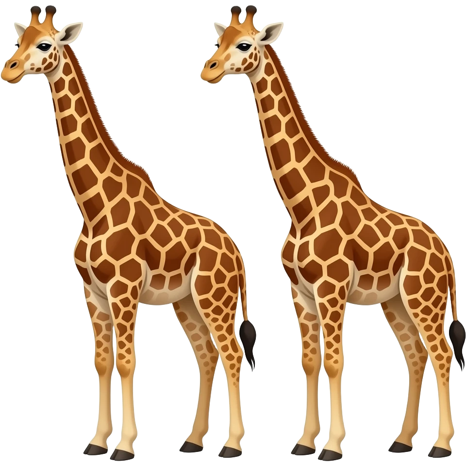 Two giraffes emoji