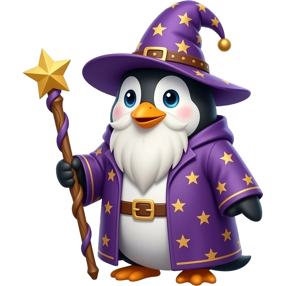 Penguin Wizard emoji