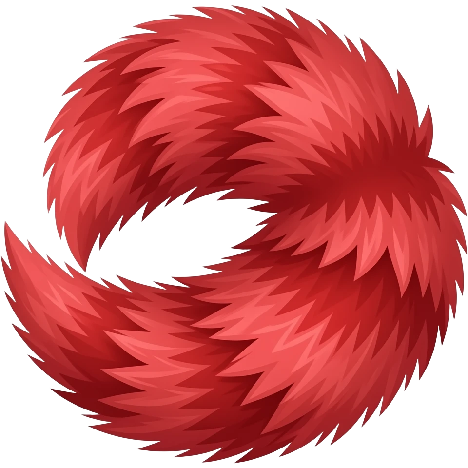 Red wolf tail emoji