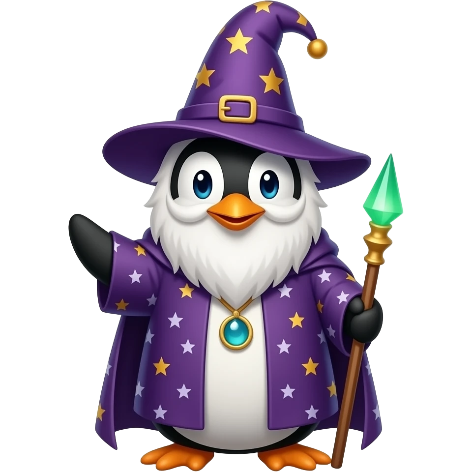 Penguin Wizard emoji