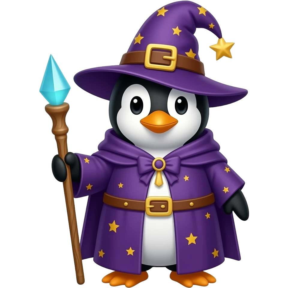 Penguin Wizard emoji