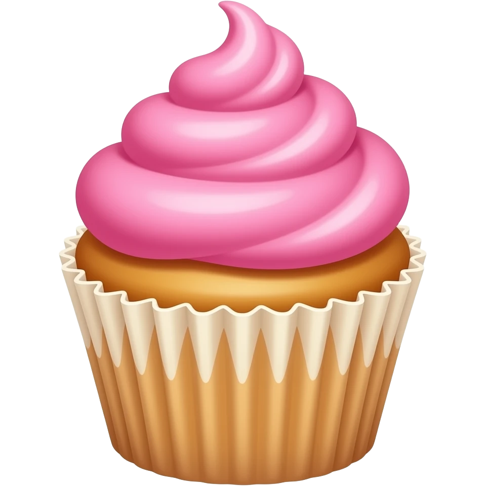 Cupcake with pink icing emoji