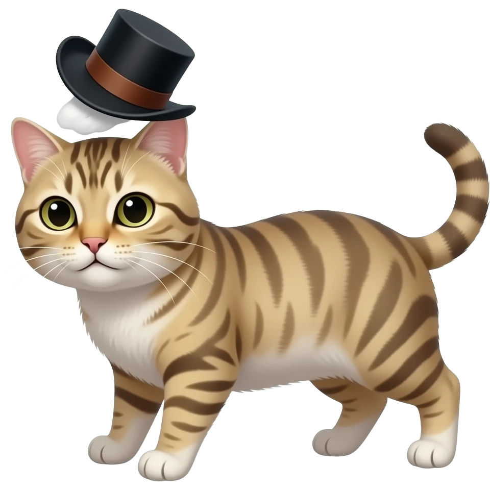 cat tipping his hat emoji