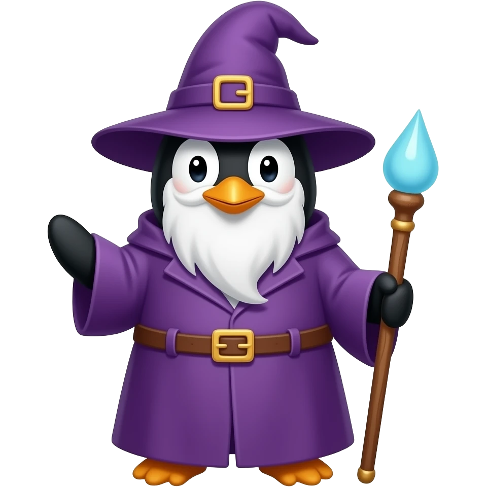 Penguin Wizard emoji