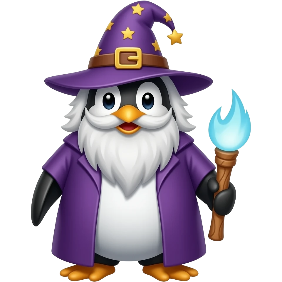 Penguin Wizard emoji