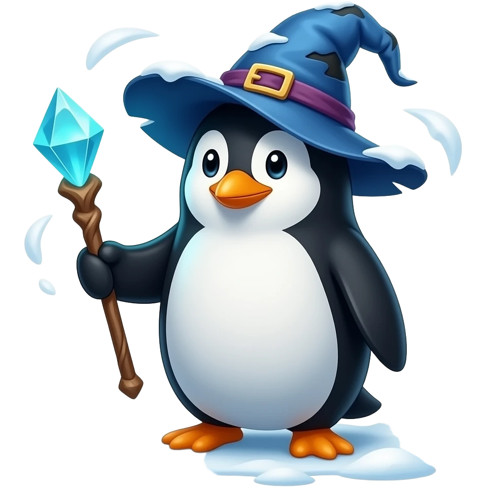 Penguin Wizard emoji