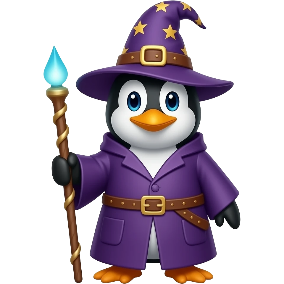 Penguin Wizard emoji