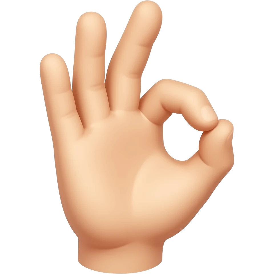 Hand making ok sign emoji