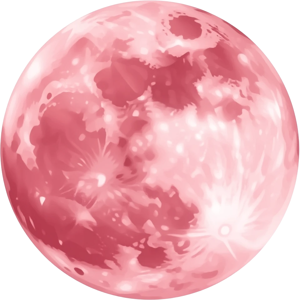 Pink moon emoji