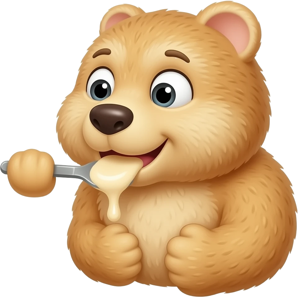 He dips the bread. emoji