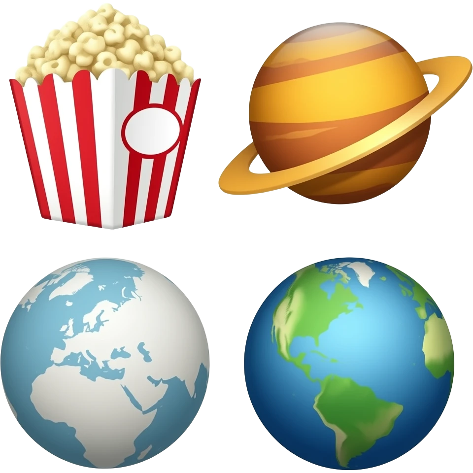 🍿🪐🌍 emoji