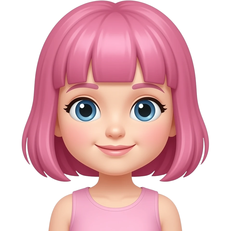 Pink cute girl emoji