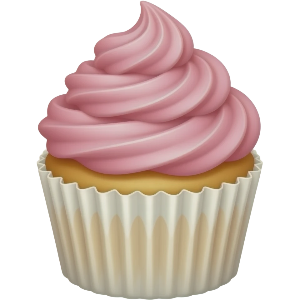 Cupcake with pink icing emoji