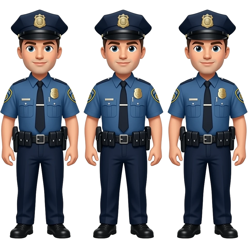 3 on officers emoji