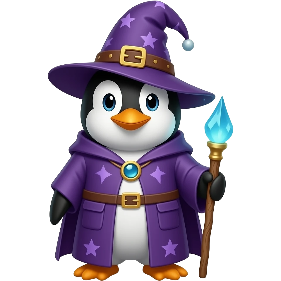 Penguin Wizard emoji