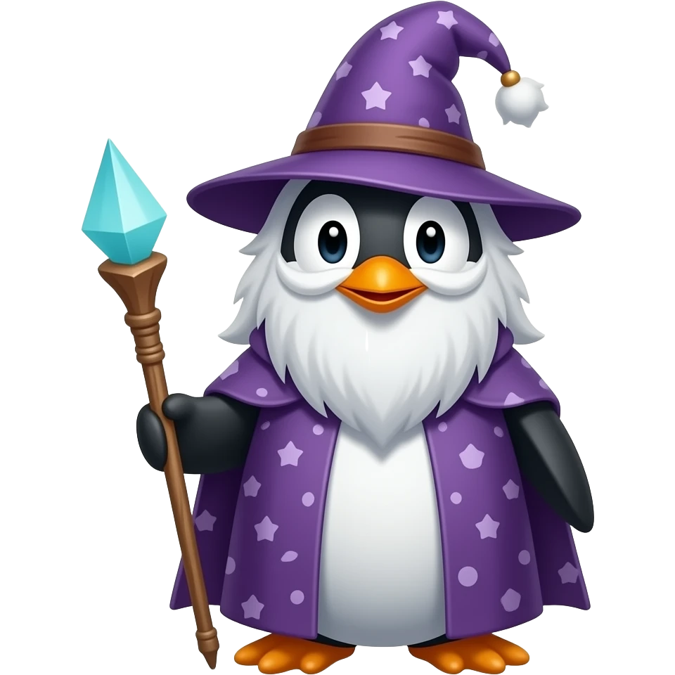 Penguin Wizard emoji