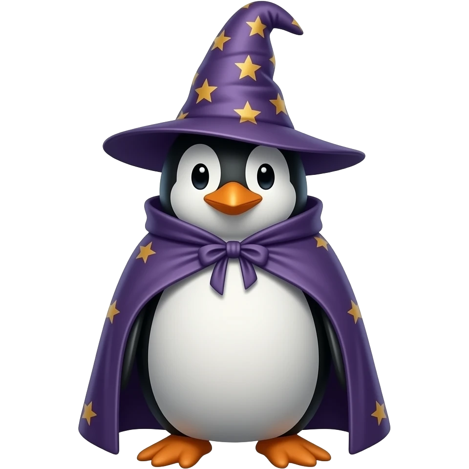 Penguin Wizard emoji