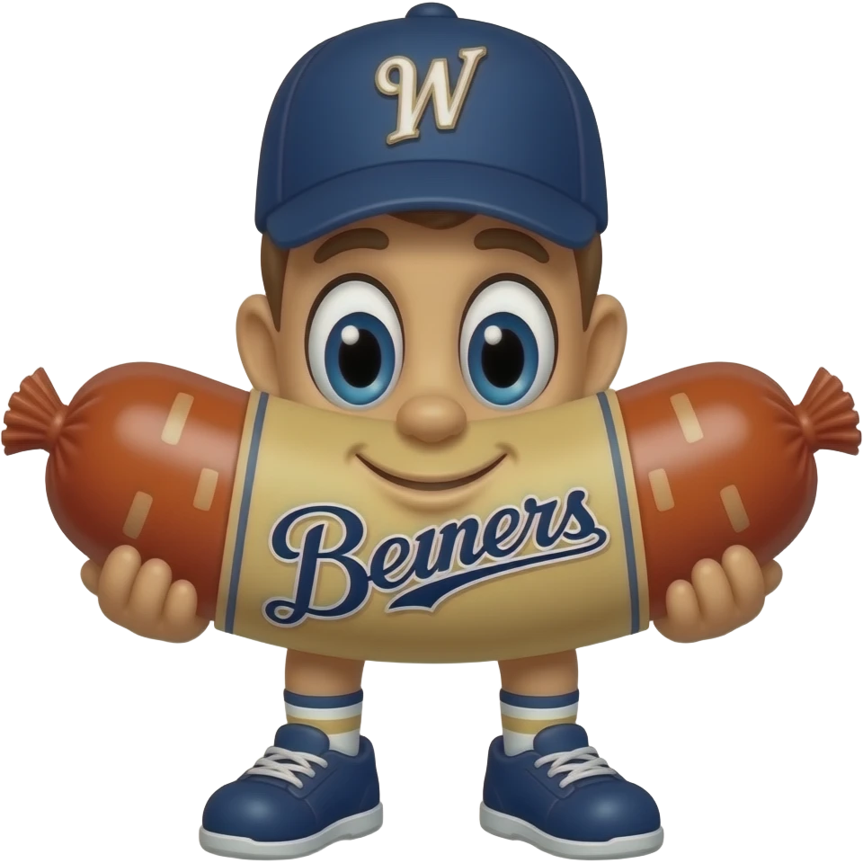 Usingers sausage mascot from the Milwaukee Brewers stadium emoji