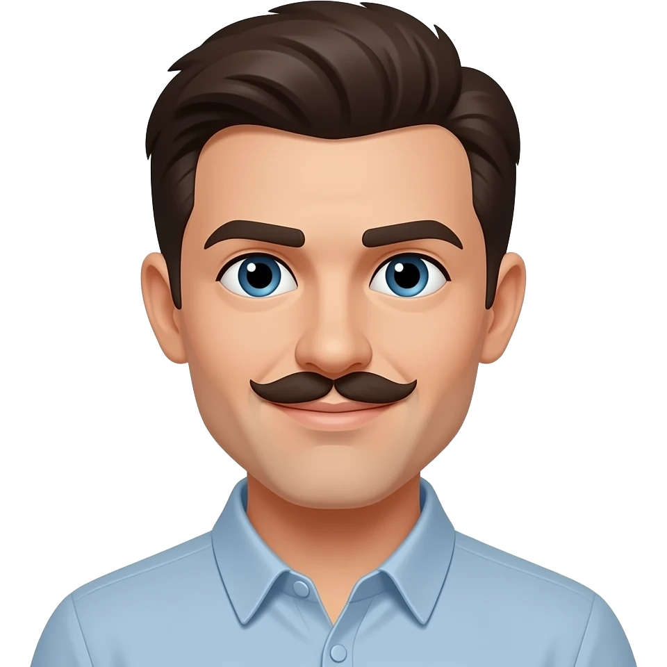 Avec la petite moustache emoji