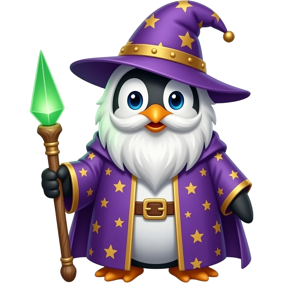 Penguin Wizard emoji