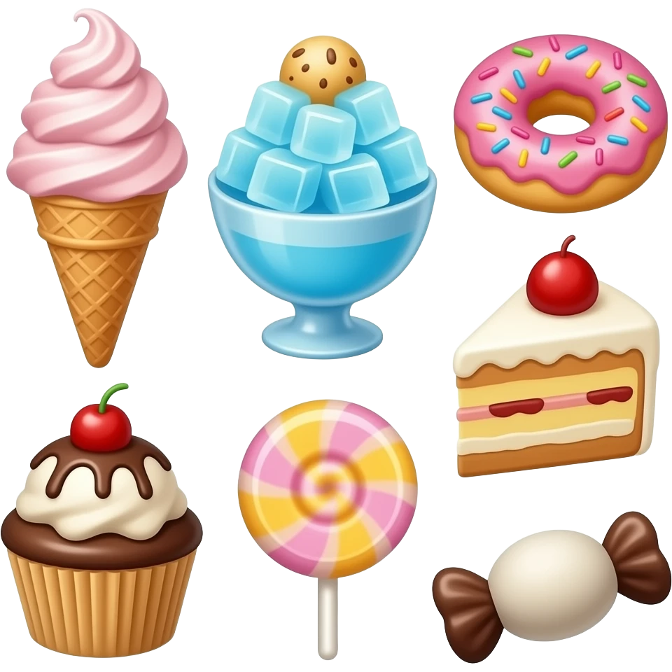 🍦🍧🍨🍩🍰🧁🍫🍬🍭🍡 emoji