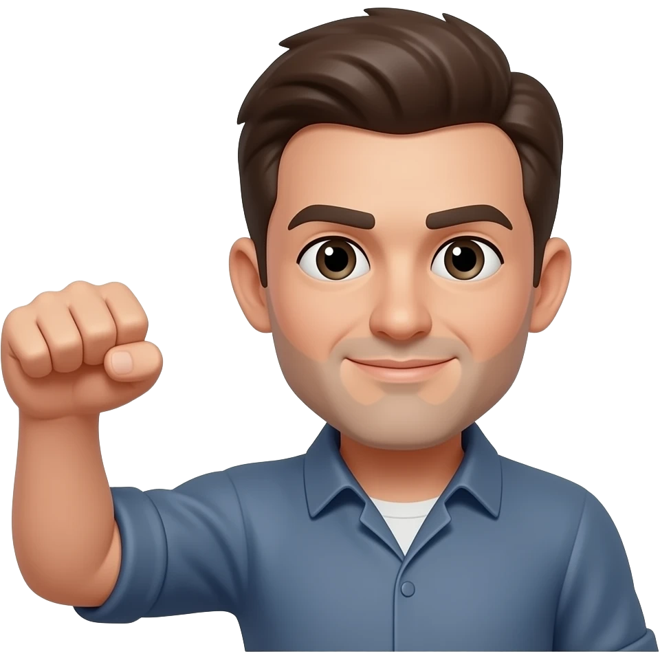 مرد کلاش به دست emoji