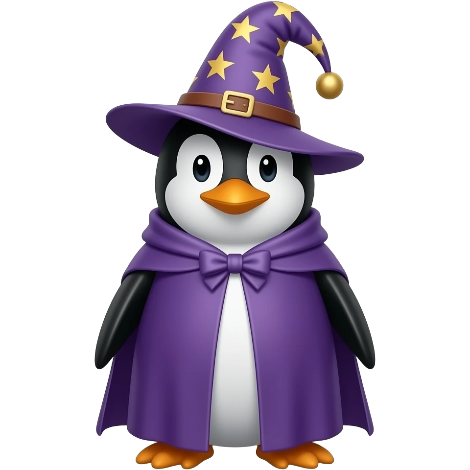 Penguin Wizard emoji
