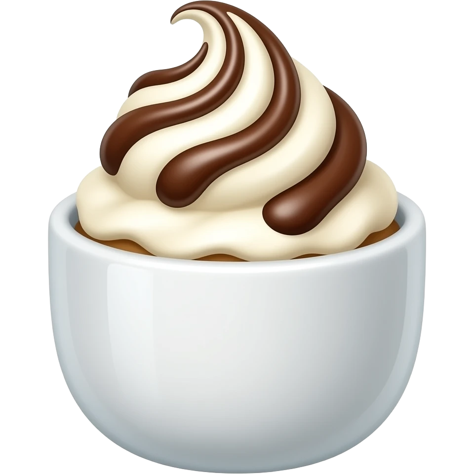 Ice cream in a ceramic glass emoji
