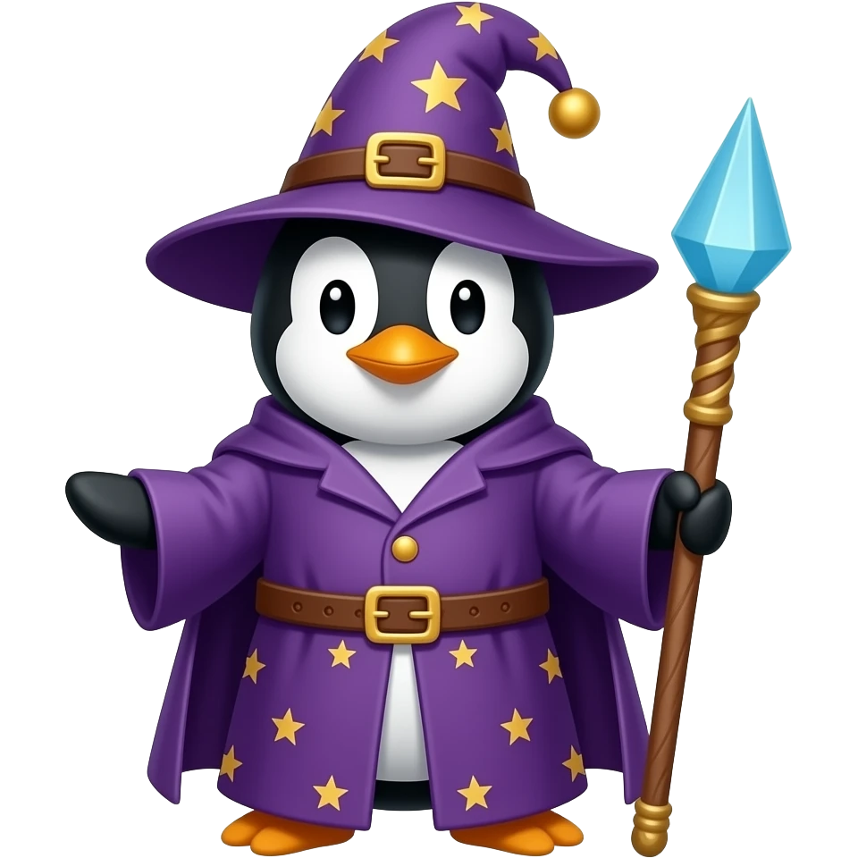 Penguin Wizard emoji