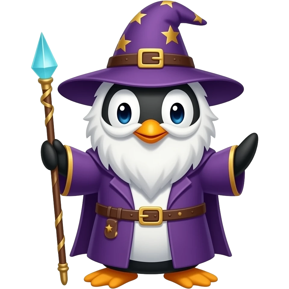 Penguin Wizard emoji