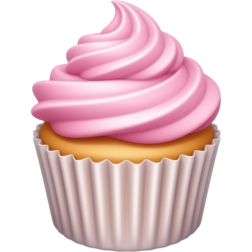 Cupcake with pink icing emoji