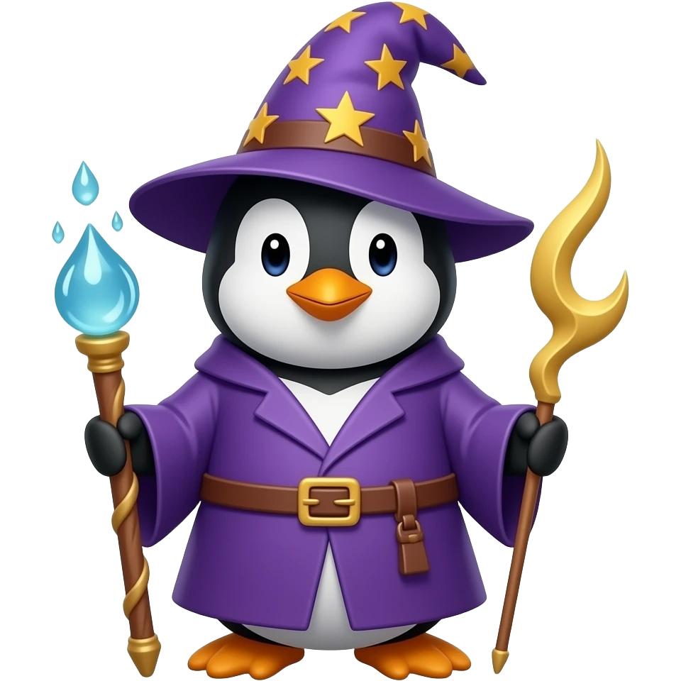 Penguin Wizard emoji